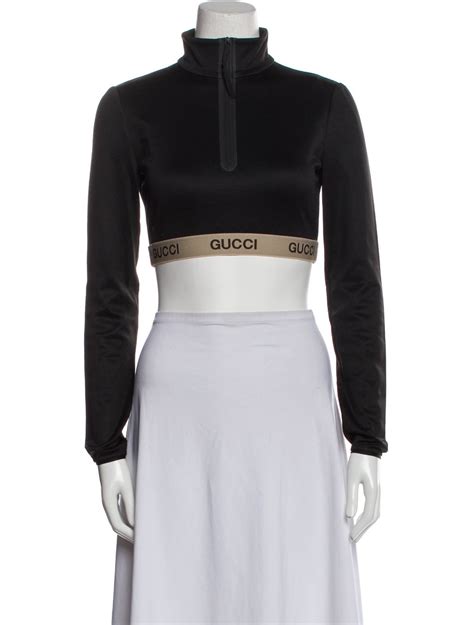 gucci crop top and shorts set|gucci mock neck top.